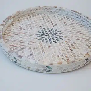 traditional Mother of pearl Tray Circle KT-C-01 45/40/35 set of three you can buy by one