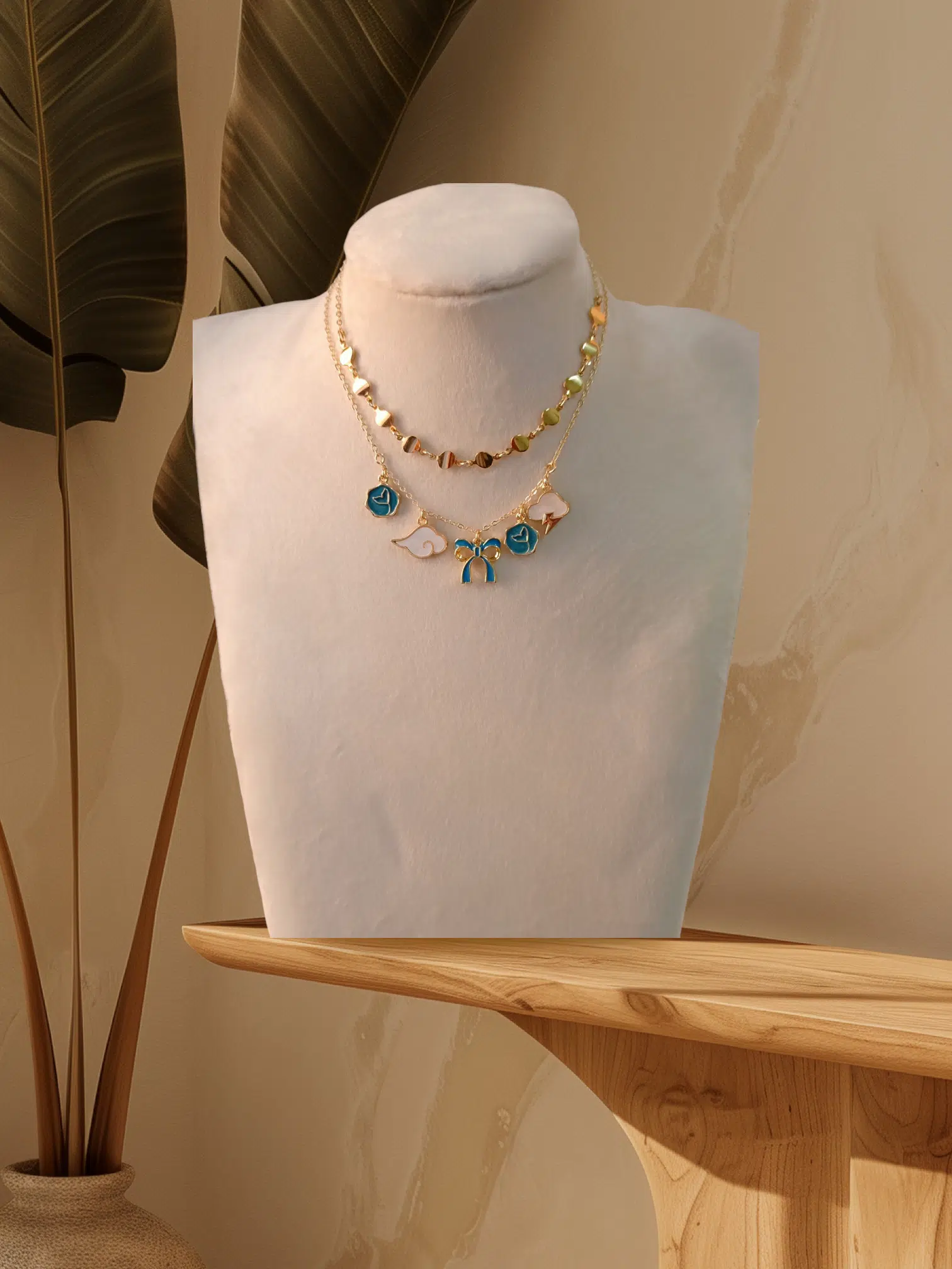 2-layered petroleum necklace 1 2-layered petroleum necklace