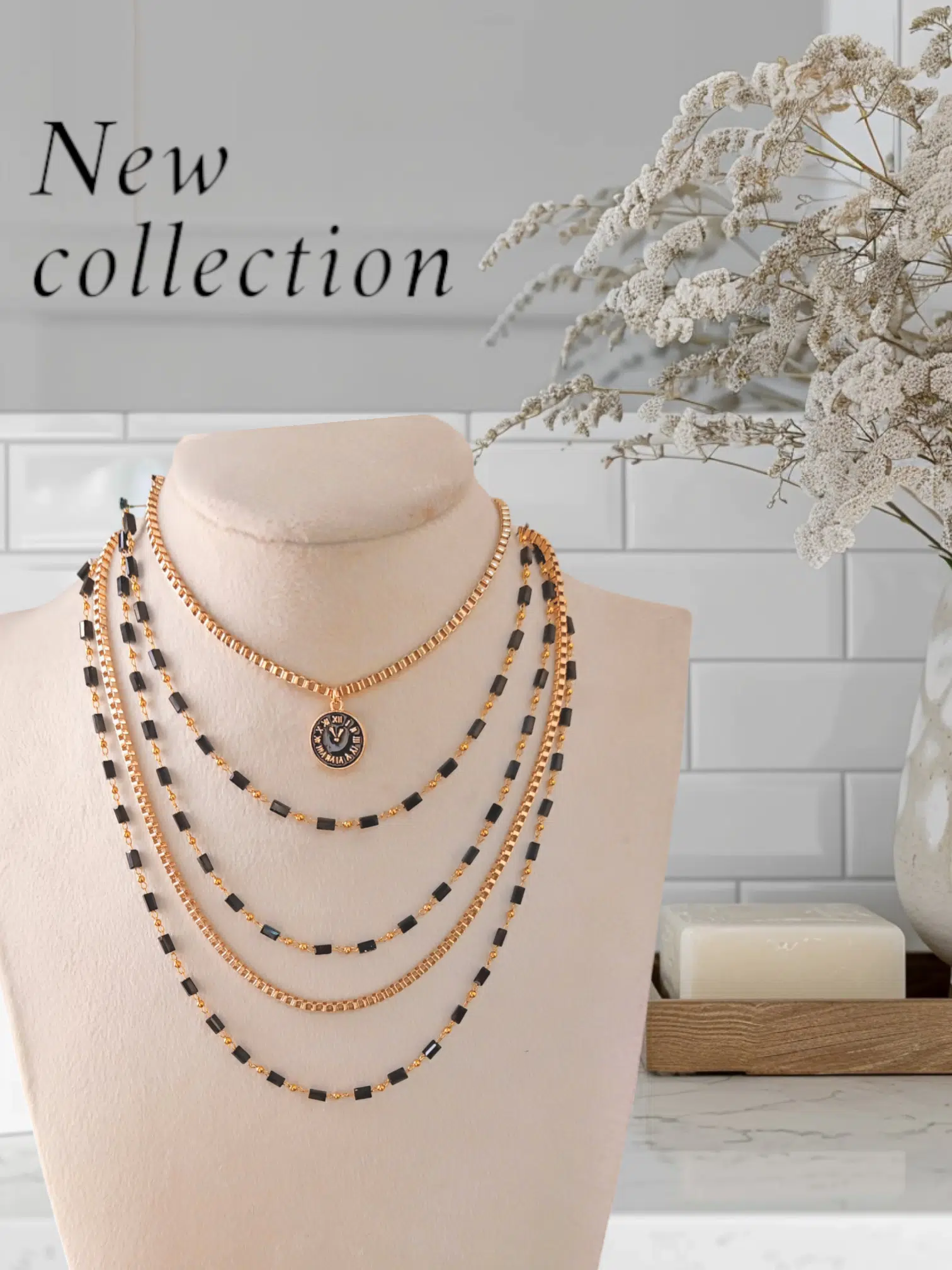 5-layered black necklace. 2 Photoroom 20241209 202154