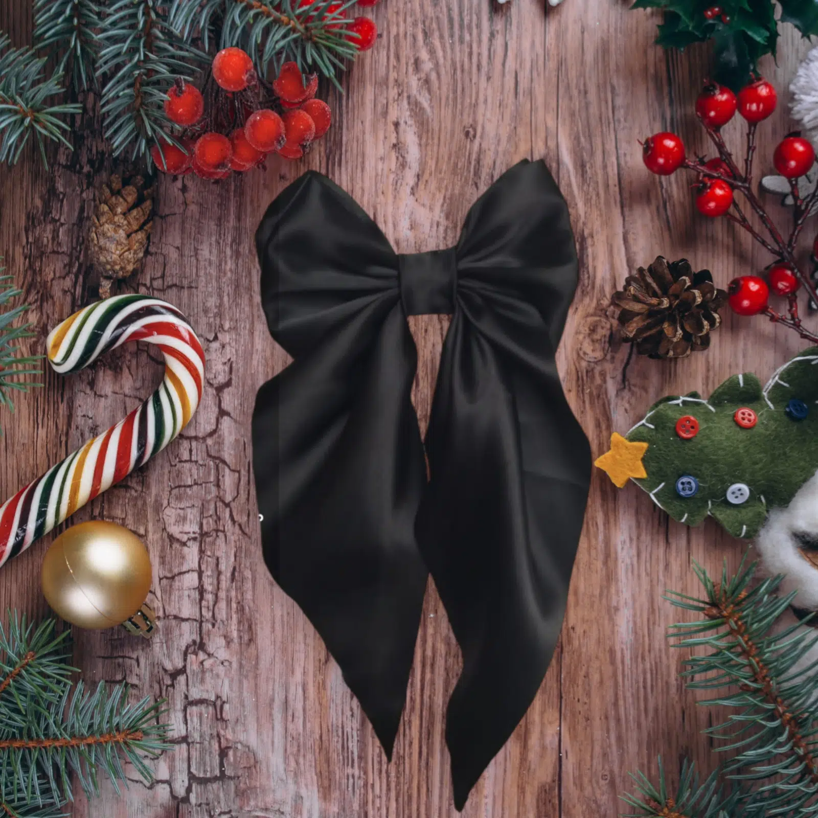 Black hair bow clips 1 Black hair bow clips