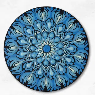 Blue mandala dots