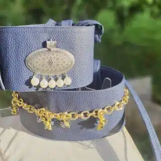 حزام عريض جلد