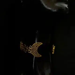 crescent & Stars Design Choker (Silver Plated)