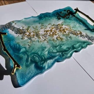 Teal Resin Tray