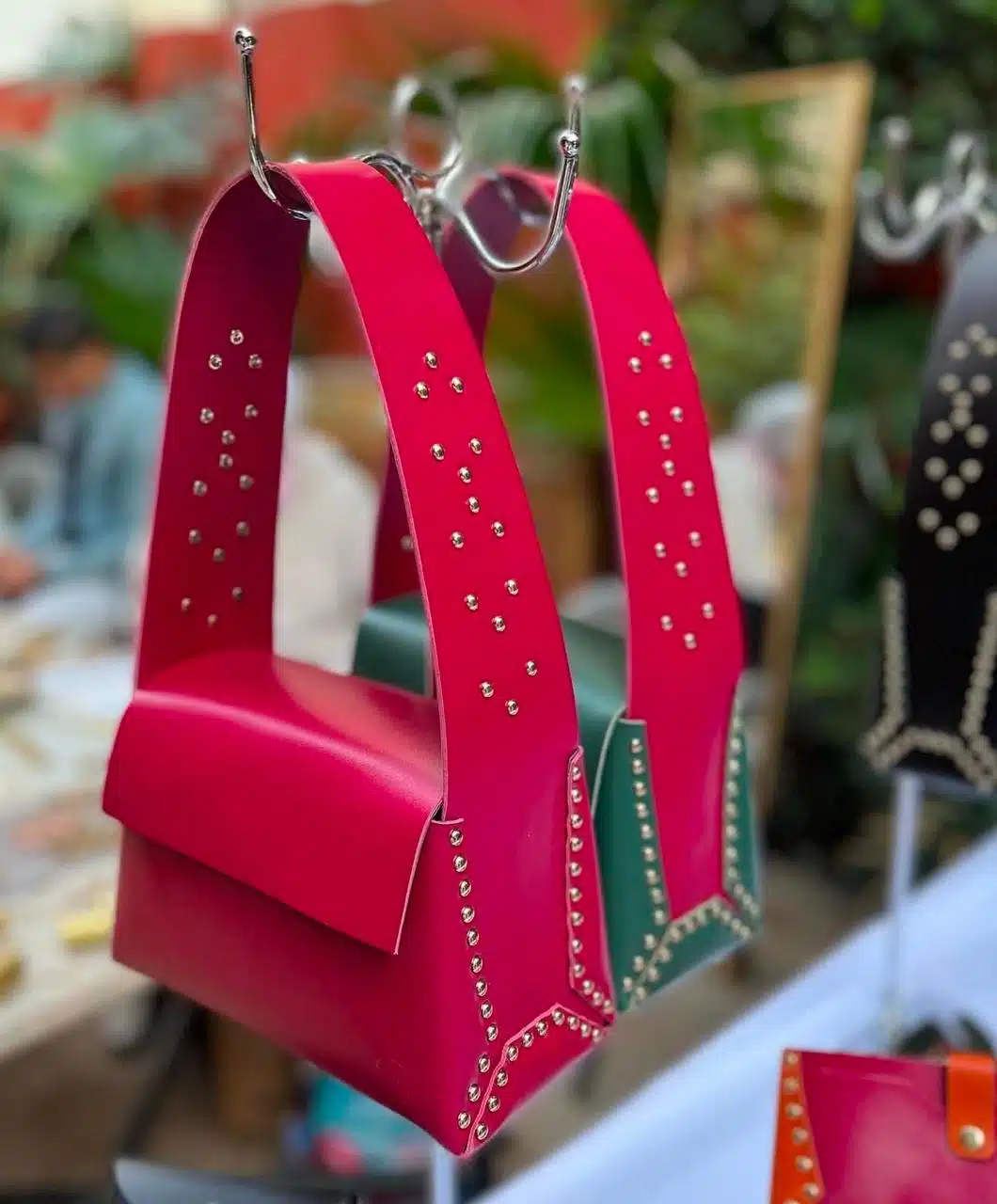 Double colored bag green vs pink 3 WhatsApp Image 2024 12 18 at 2.41.39 PM 2