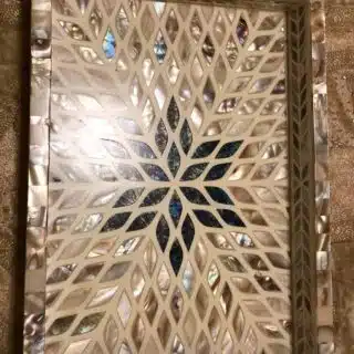 traditional Mother of pearl Tray Rectangle KT-R-01 45/40/35 -set of three