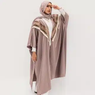 pink satin Abaya