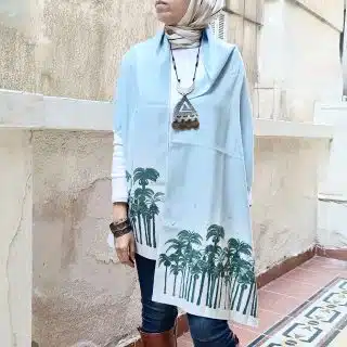 شال صوف خفيف طباعه بتصميمات نوبية