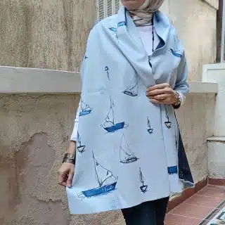 شال صوف خفيف طباعه بتصميمات نوبية