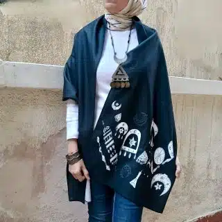 شال جوخ طباعه بتصميمات نوبية