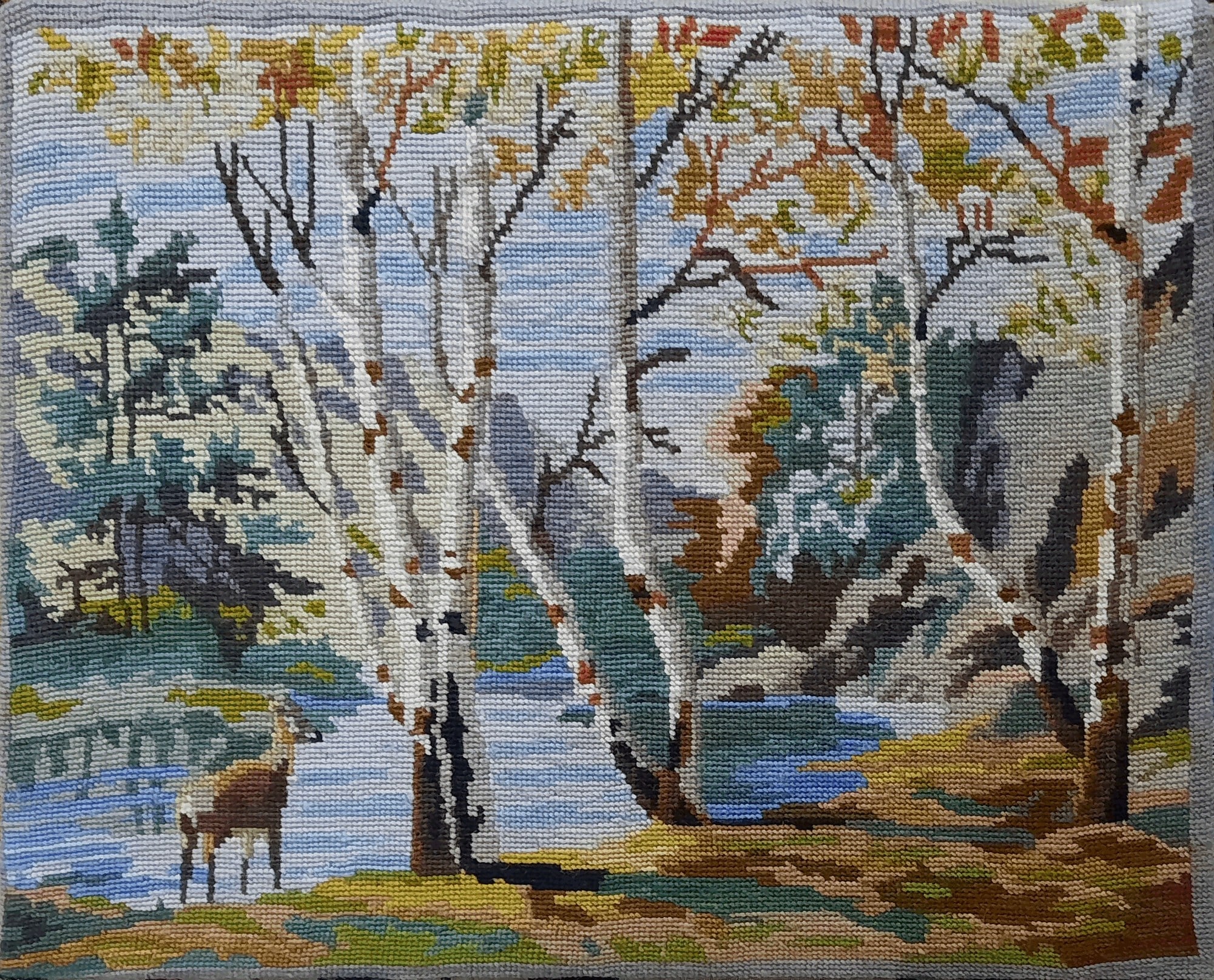 Deer by the River Needlepoint Canvas 1 Deer by the River Needlepoint Canvas