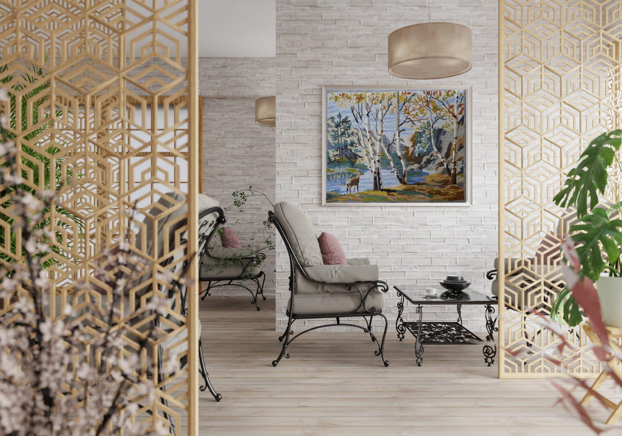 Deer by the River Needlepoint Canvas 2 16a scaled