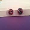 multicolor stone studs earrings