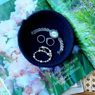 Cotton cord bowl black