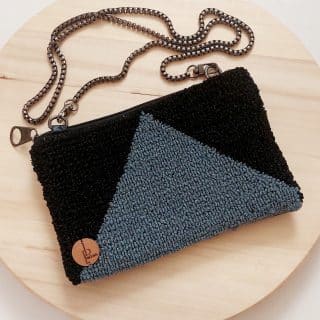 Punch needle crossbody bag