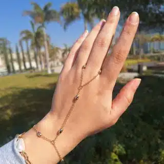 Golden hand chain