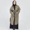 Olive wool coat.