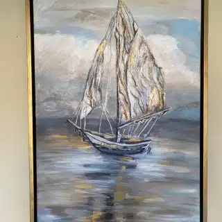 The Texture Boat painting