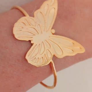 Goldplated butterfly cuff