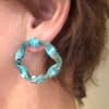 Asymmetrical bluerust earrings
