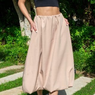 Beige Ballon skirt
