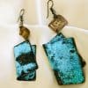 Bluerust &brass boho earrings