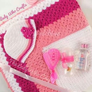 Crochet baby blanket 🌸🍭