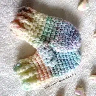Crochet kids gloves with marshmallow colors 🍭🌸💚