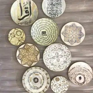 Islamic Grey x Gold Wall Plates Collection
