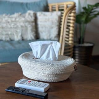 Handmade Cotton Rope Tissue Holder