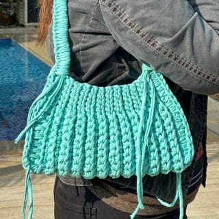 Aqua casual hand bag