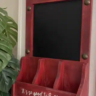 Red Farmhouse Pocket Hanger Chalkboard