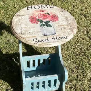 Home Sweet Home Blue Side Table