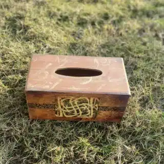 Tissue Box Arabic Design Brown