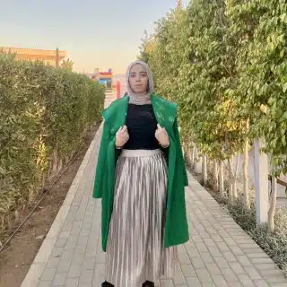 Green wool coat