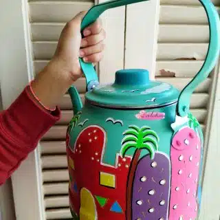 The Nubian Village | Big turquoise teapot