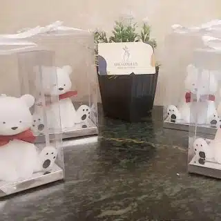 Teddy bear candles