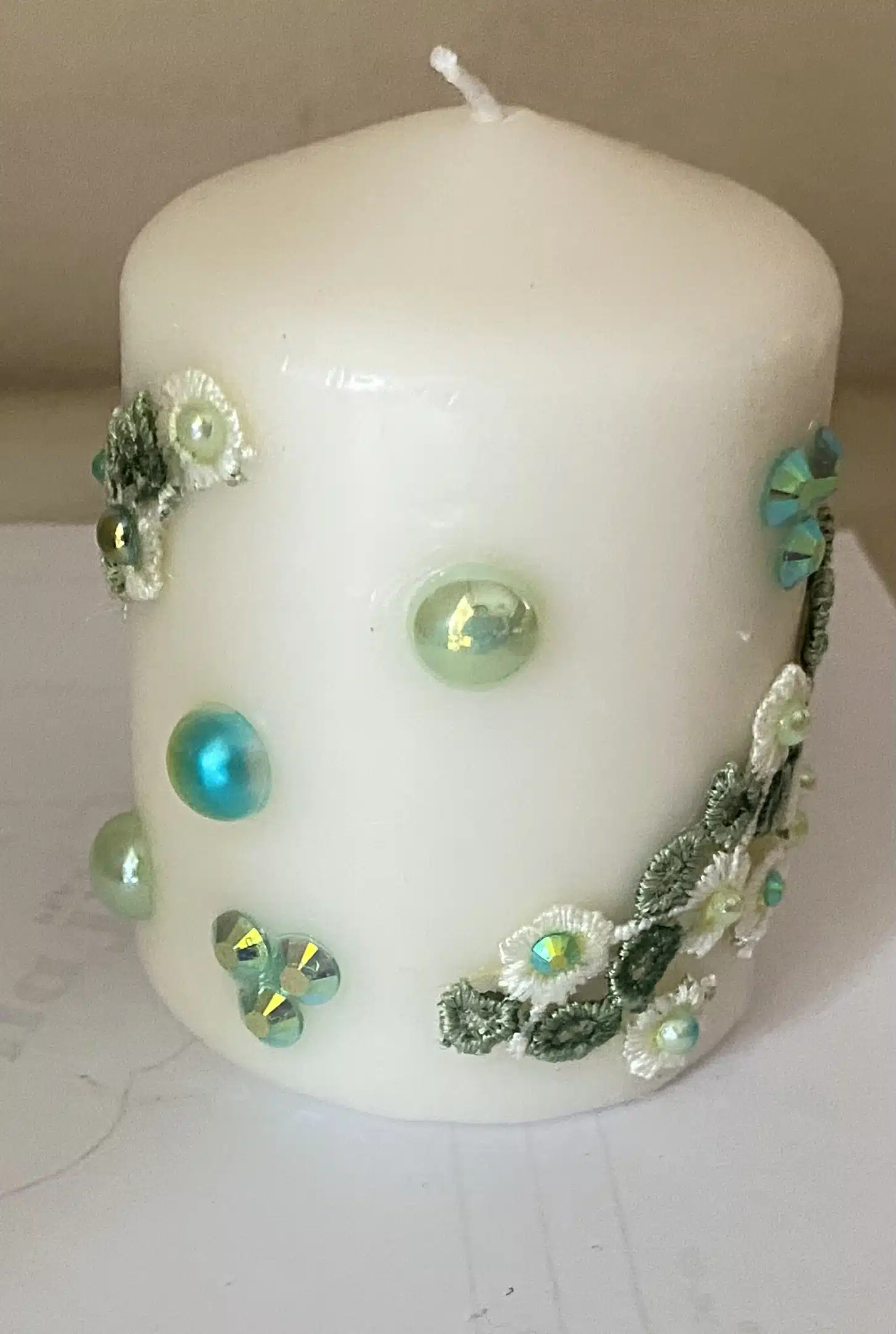 Decorated unscented candle 2 IMG 4443 scaled