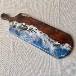 Blue cheese serving rectangular platter