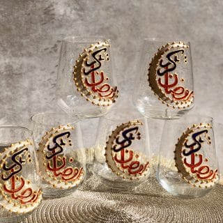 Ramadan Kareem with half moon cups