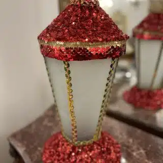Red sequin Ramadan fanous