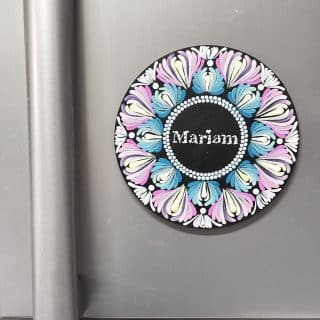 Mandala dots fridge magnets