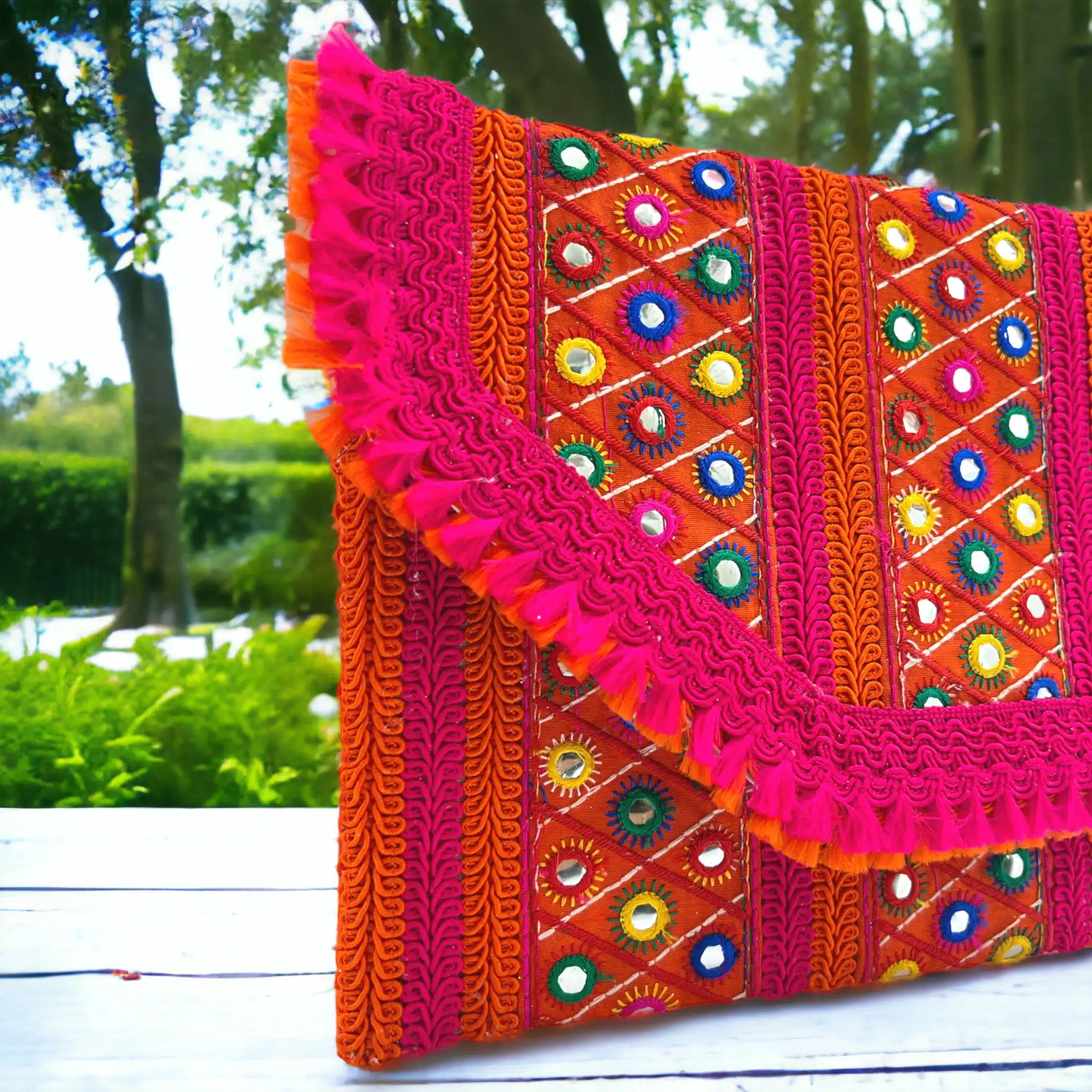 Hot pink & orange clutch 2 PhotoRoom 20231007 183057