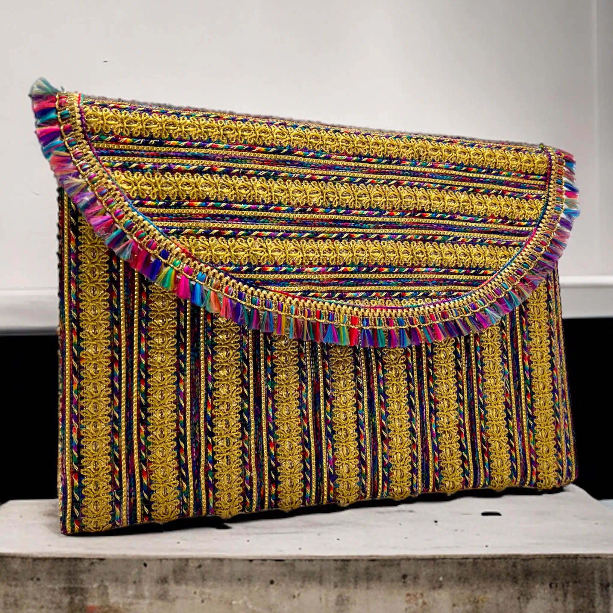 Purple shades and gold clutch 1 Purple shades and gold clutch