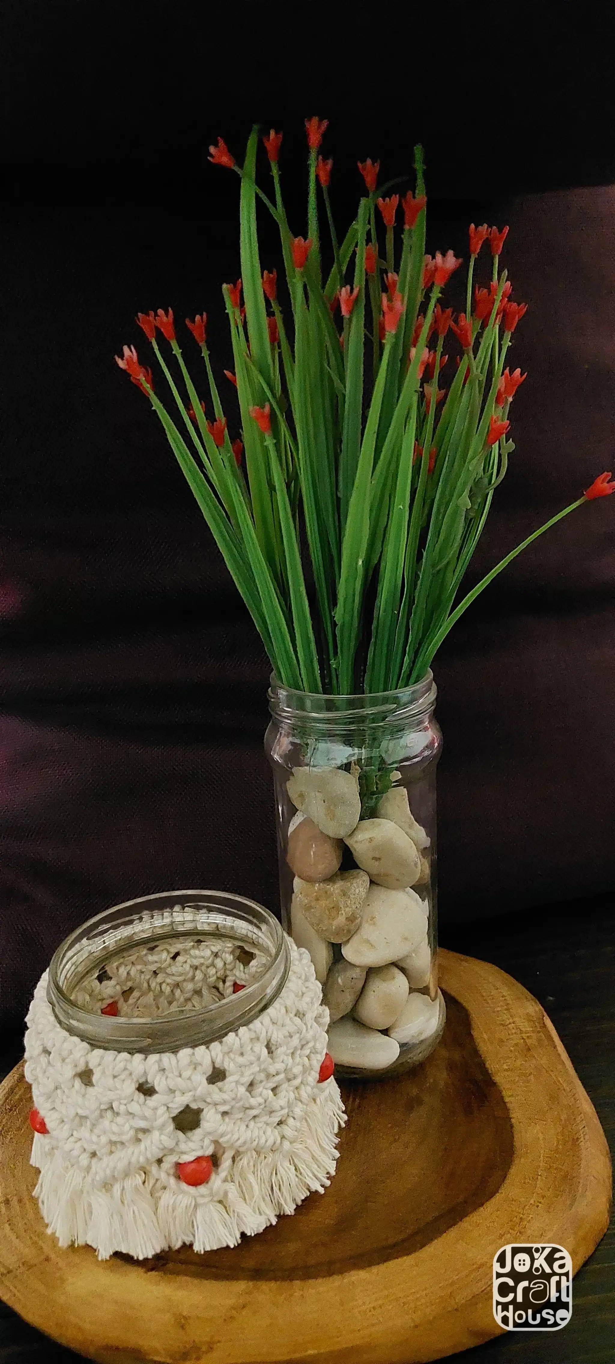 Macrame Candle & plant decor (set of 2) 1 Macrame Candle & plant decor (set of 2)