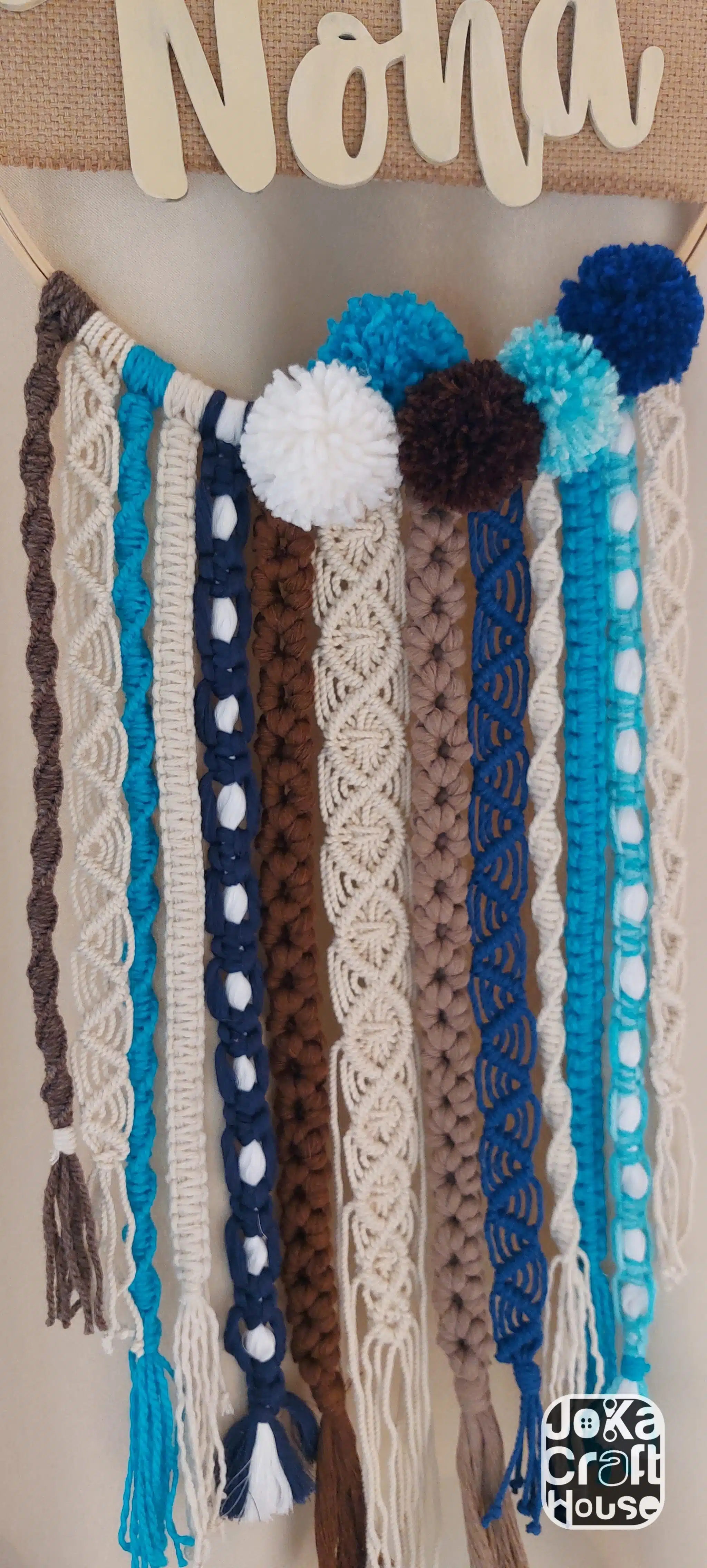 Bluish macrame Wall Hanging (with names) 4 Photo 1736075951893 scaled
