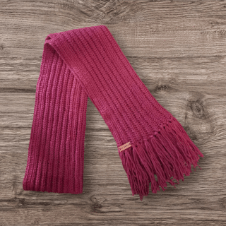 Burgundy crochet scarf