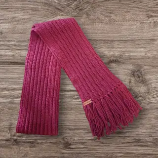 Burgundy crochet scarf