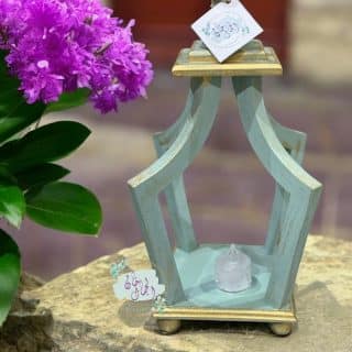 Modern mint green lantern