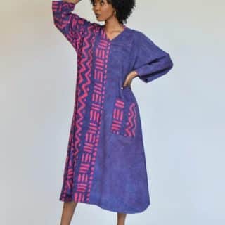 عباية تصميم افريقي باتيك نصين